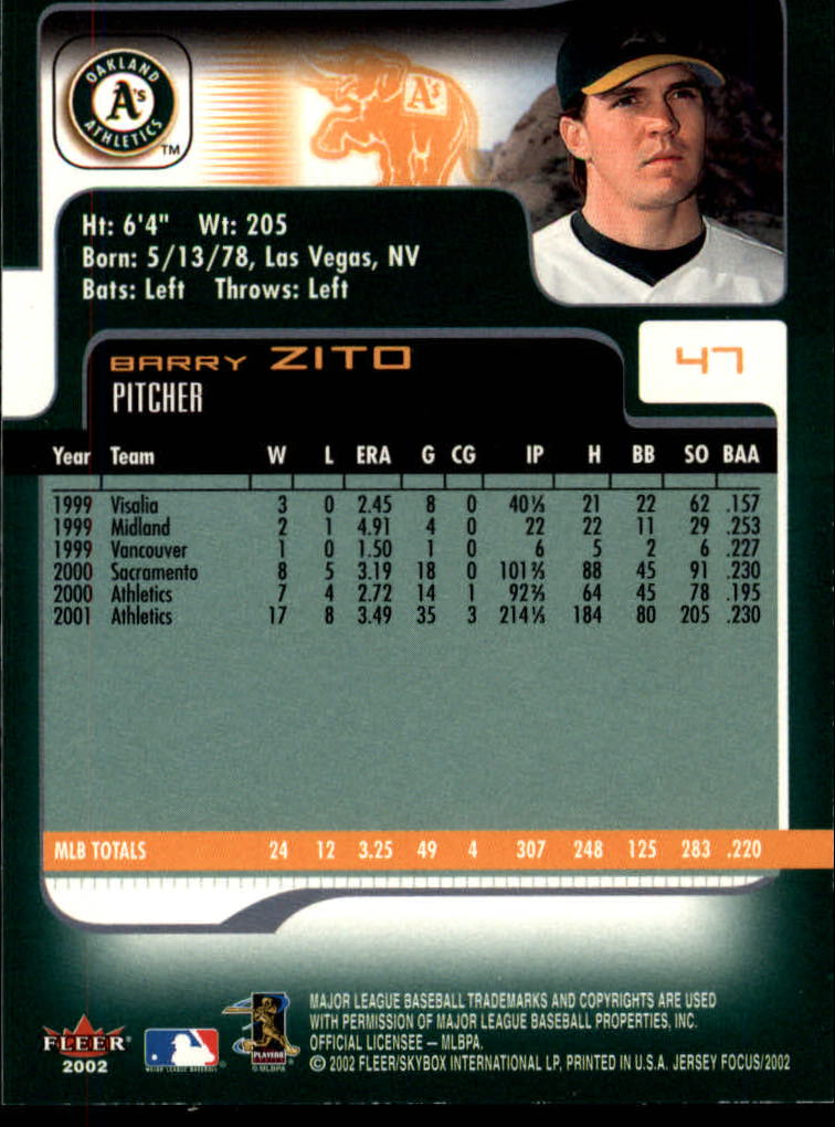 2002 Fleer Focus JE Baseball "Main Set" Cards - Picture 95 of 497