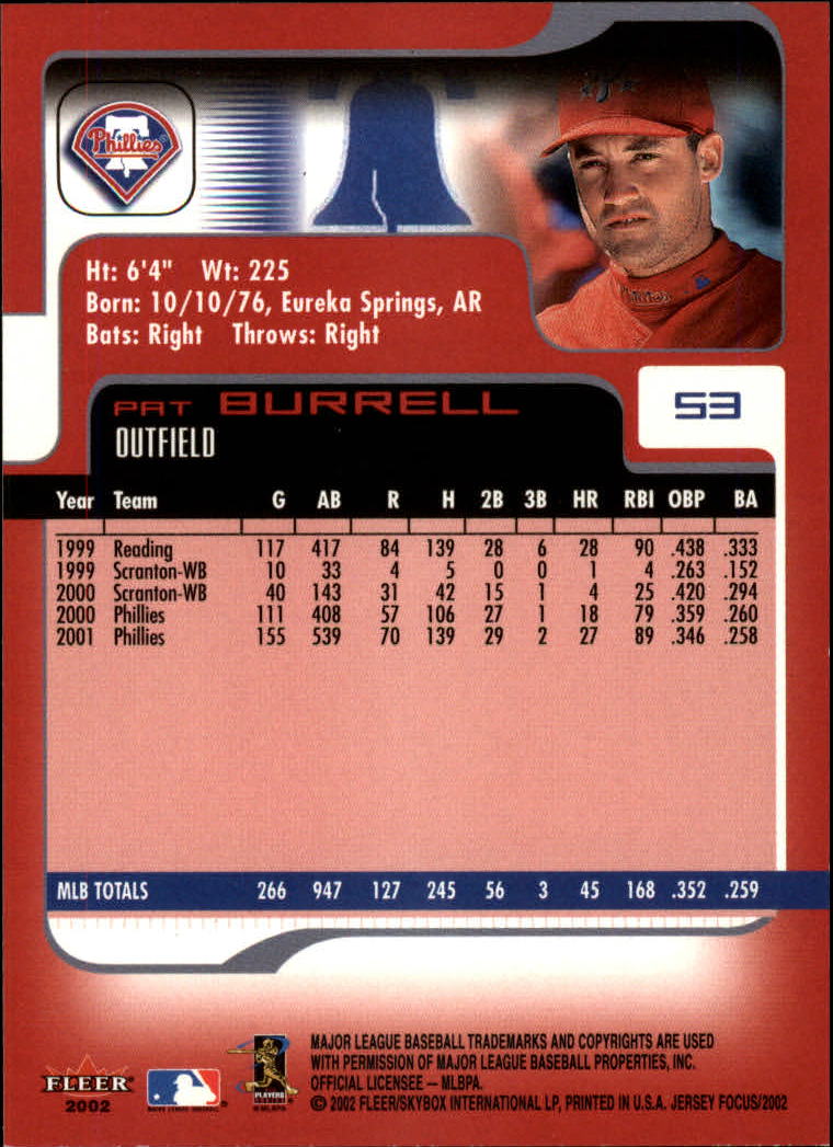 2002 Fleer Focus JE Baseball "Main Set" Cards - Picture 107 of 497