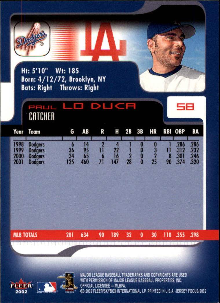 2002 Fleer Focus JE Baseball "Main Set" Cards - Picture 117 of 497