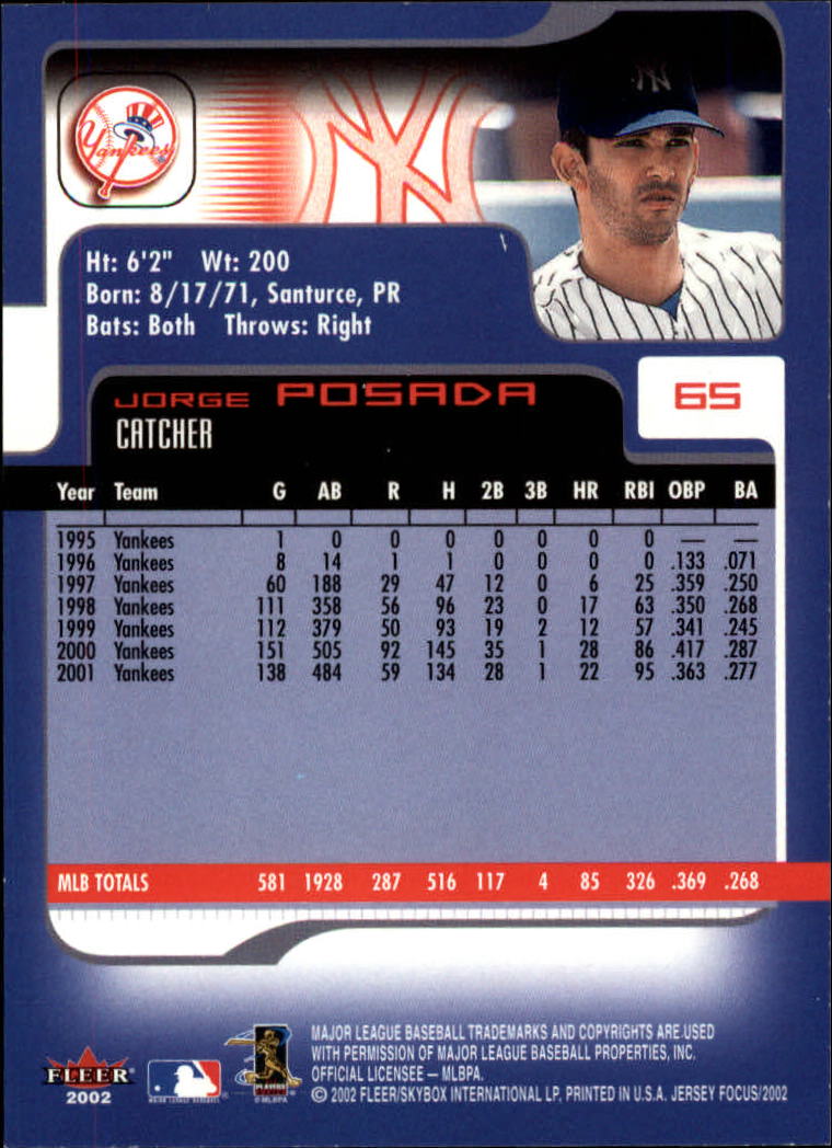 2002 Fleer Focus JE Baseball "Main Set" Cards - Picture 131 of 497