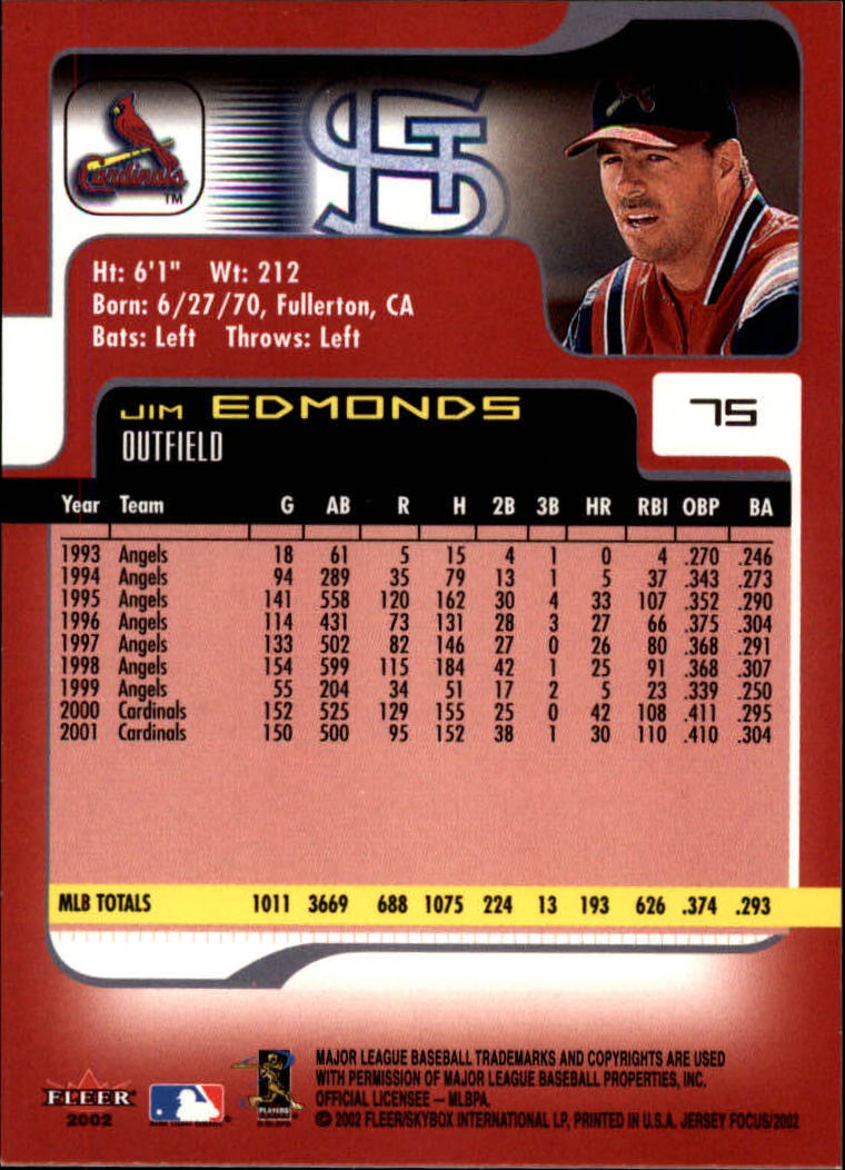 2002 Fleer Focus JE Baseball "Main Set" Cards - Picture 151 of 497