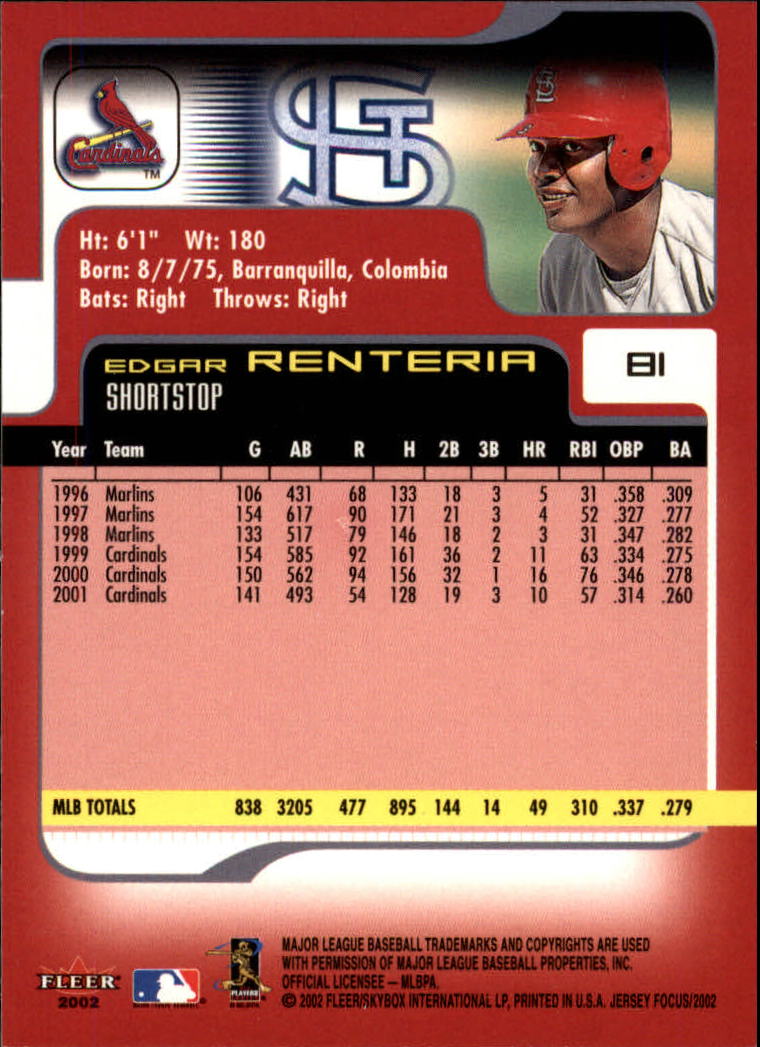 2002 Fleer Focus JE Baseball "Main Set" Cards - Picture 161 of 497