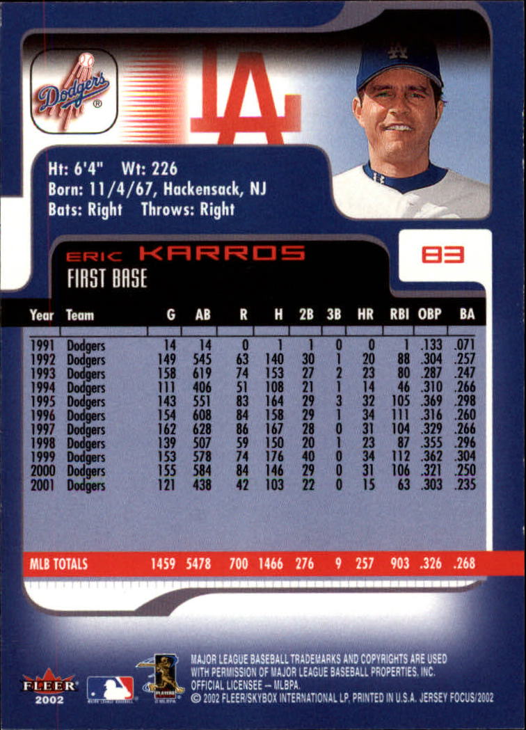 2002 Fleer Focus JE Baseball "Main Set" Cards - Picture 165 of 497