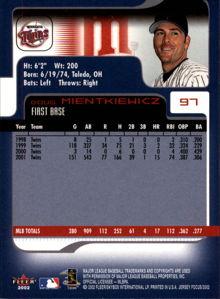 2002 Fleer Focus JE Baseball "Main Set" Cards - Picture 195 of 497