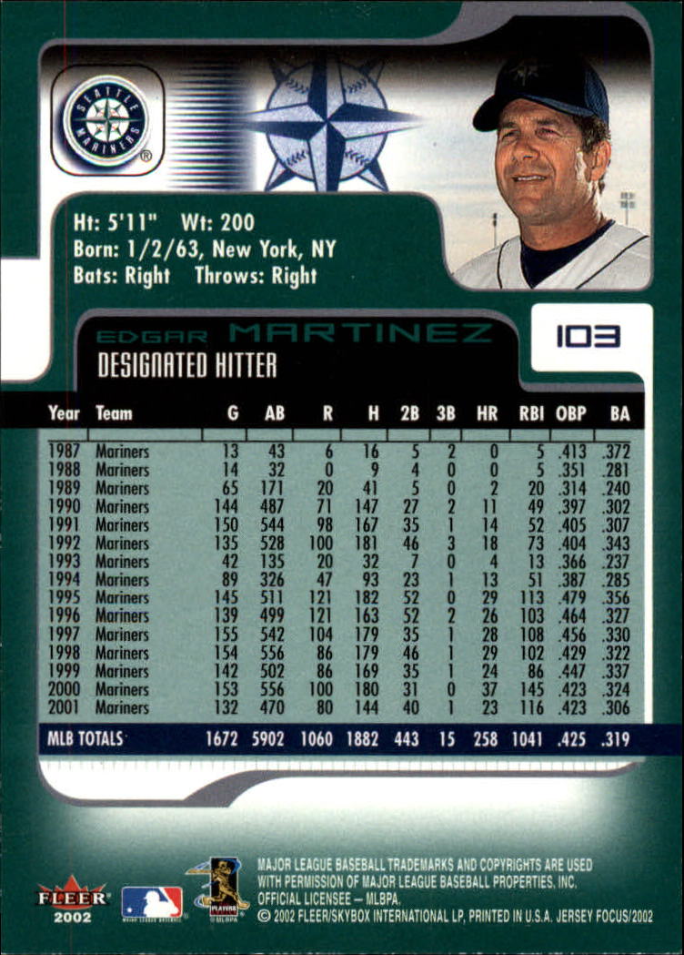 2002 Fleer Focus JE Baseball "Main Set" Cards - Picture 207 of 497