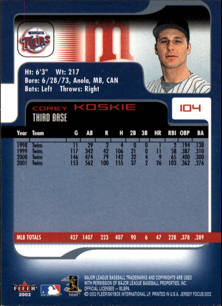 2002 Fleer Focus JE Baseball "Main Set" Cards - Picture 209 of 497