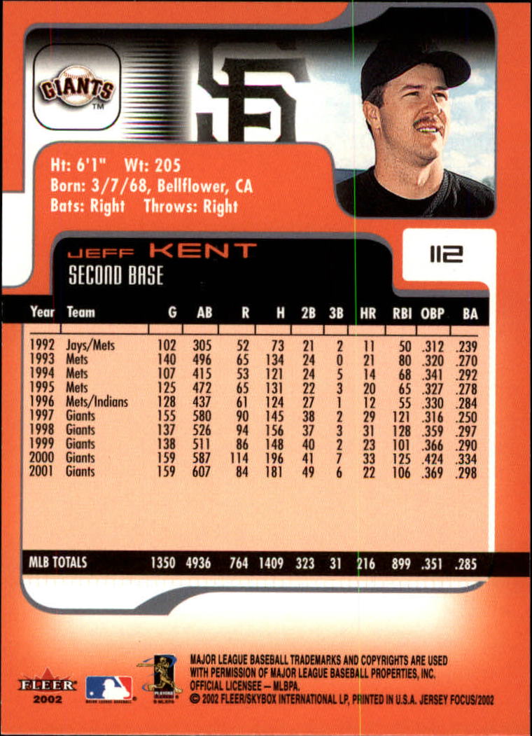2002 Fleer Focus JE Baseball "Main Set" Cards - Picture 225 of 497