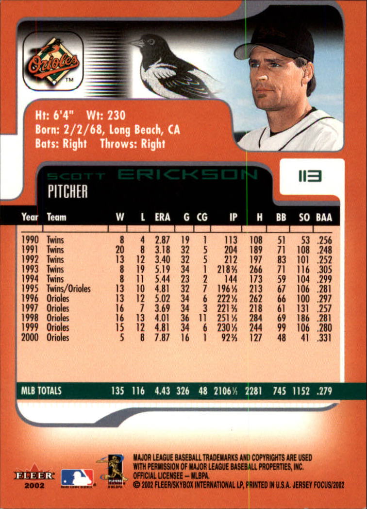 2002 Fleer Focus JE Baseball "Main Set" Cards - Picture 227 of 497