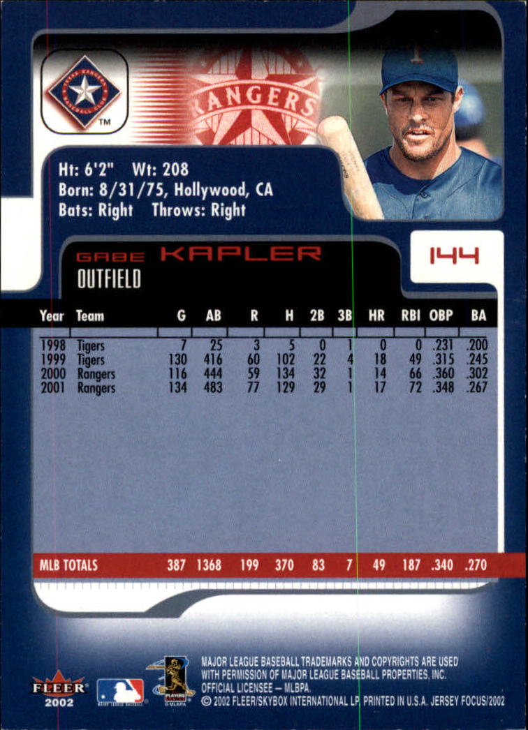 2002 Fleer Focus JE Baseball "Main Set" Cards - Picture 287 of 497
