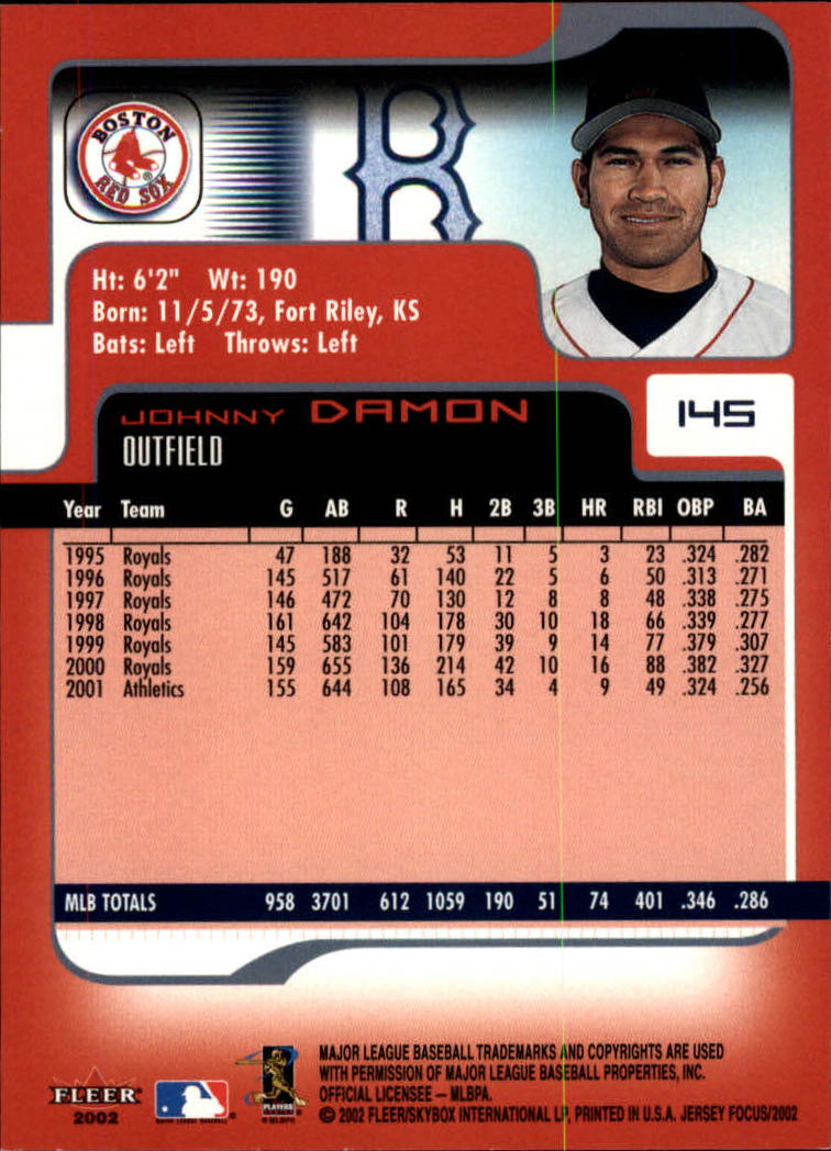 2002 Fleer Focus JE Baseball "Main Set" Cards - Picture 289 of 497