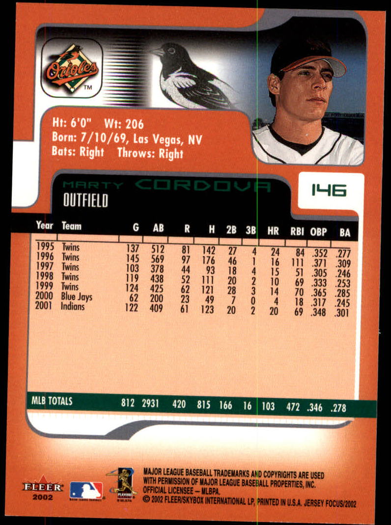 2002 Fleer Focus JE Baseball "Main Set" Cards - Picture 291 of 497