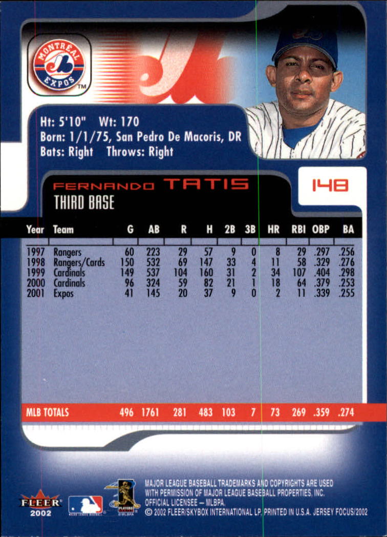 2002 Fleer Focus JE Baseball "Main Set" Cards - Picture 295 of 497