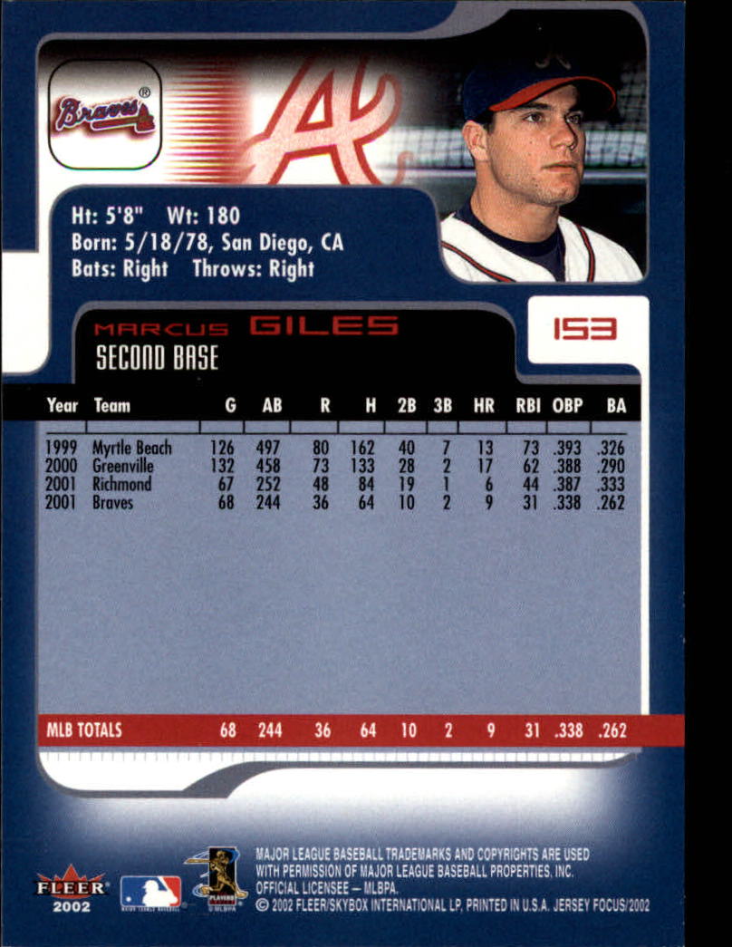 2002 Fleer Focus JE Baseball "Main Set" Cards - Picture 305 of 497