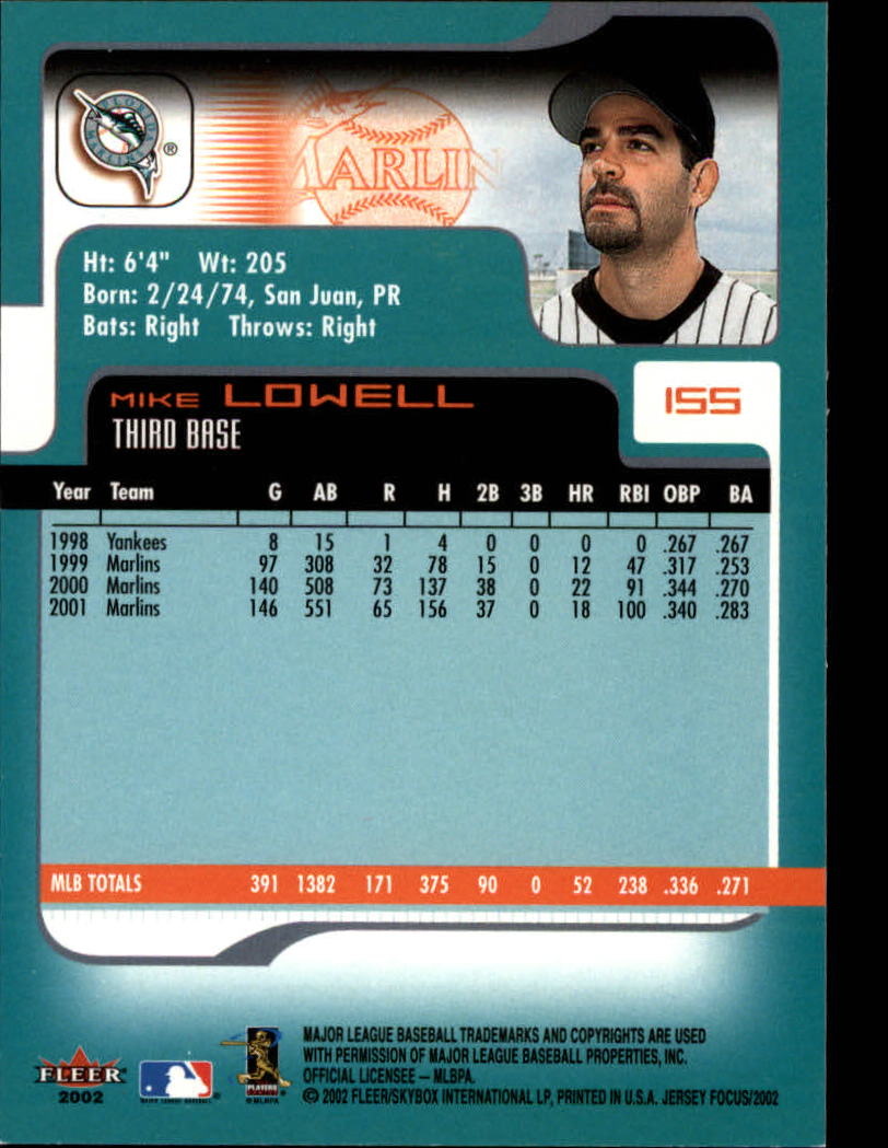 2002 Fleer Focus JE Baseball "Main Set" Cards - Picture 309 of 497