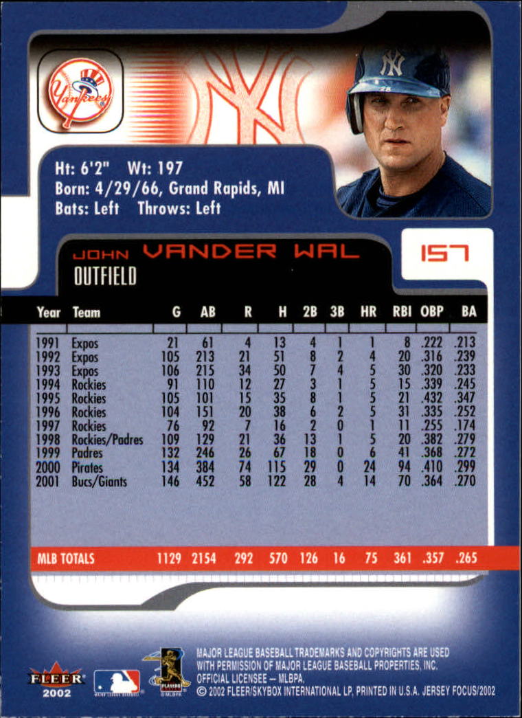2002 Fleer Focus JE Baseball "Main Set" Cards - Picture 313 of 497