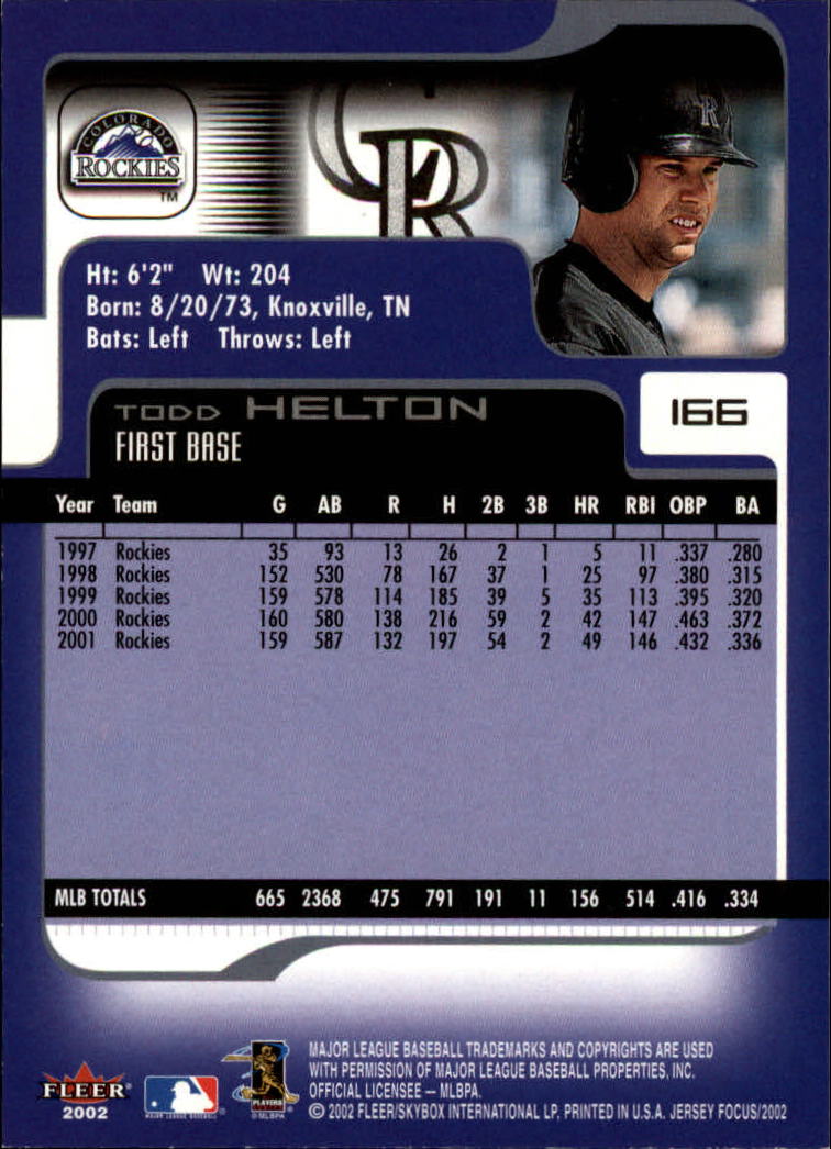 2002 Fleer Focus JE Baseball "Main Set" Cards - Picture 331 of 497