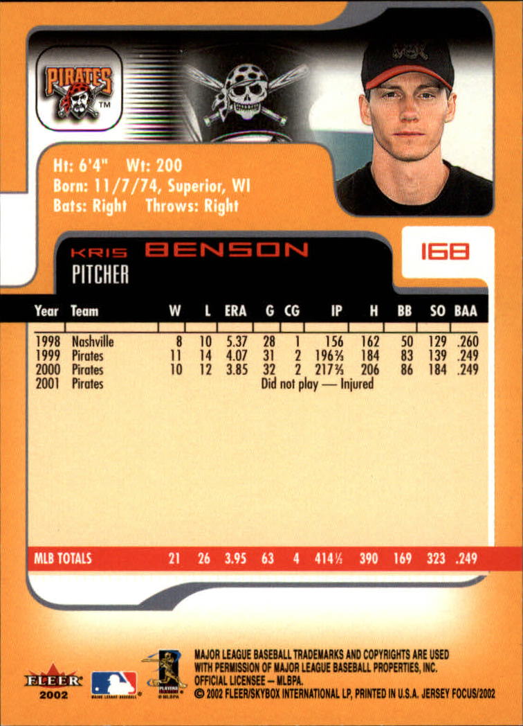 2002 Fleer Focus JE Baseball "Main Set" Cards - Picture 335 of 497