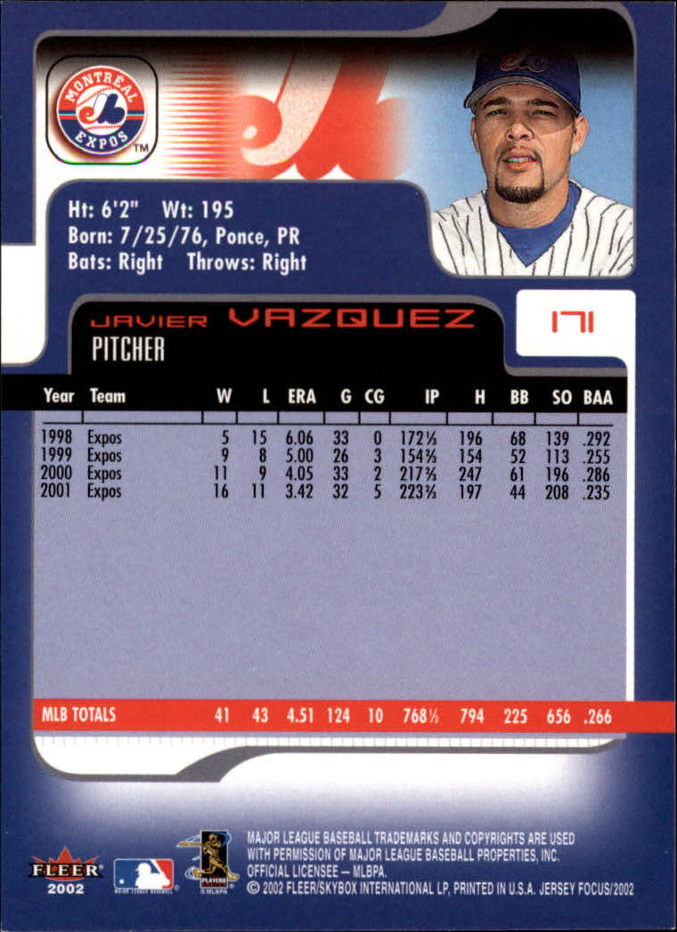 2002 Fleer Focus JE Baseball "Main Set" Cards - Picture 341 of 497