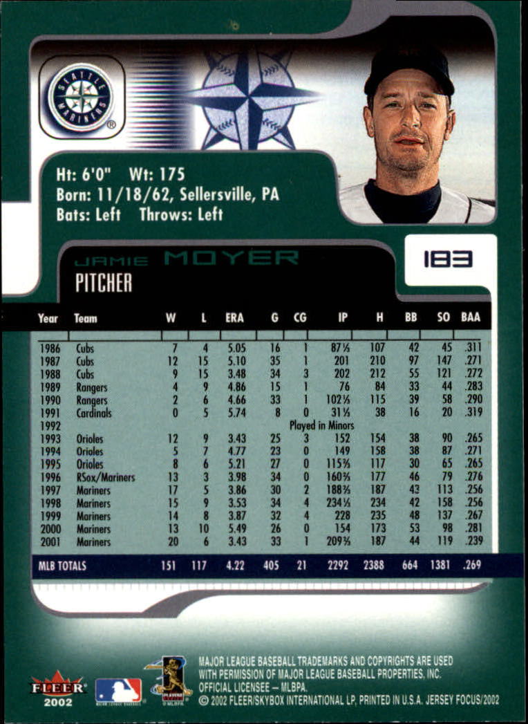 2002 Fleer Focus JE Baseball "Main Set" Cards - Picture 363 of 497