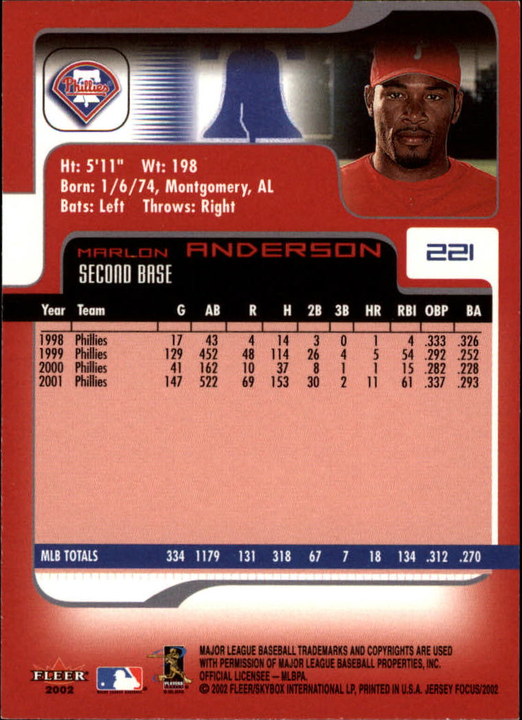 2002 Fleer Focus JE Baseball "Main Set" Cards - Picture 438 of 497