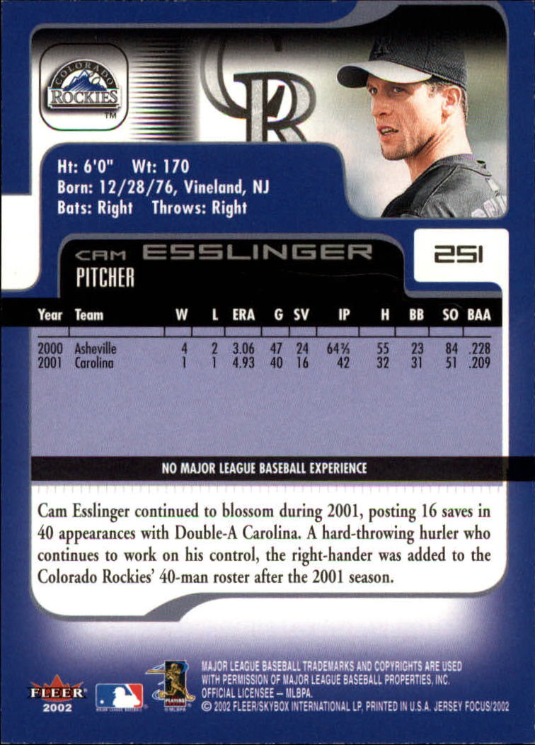 2002 Fleer Focus JE Baseball "Main Set" Cards - Picture 484 of 497