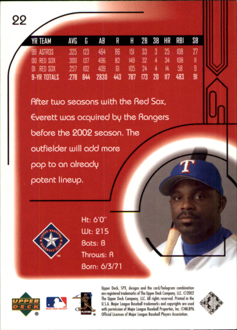 2002 SPx Baseball Card Pick - Picture 41 of 205