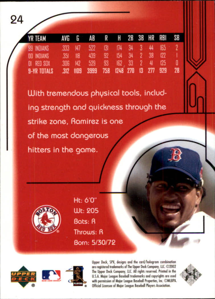 2002 SPx Baseball Card Pick - Picture 45 of 205