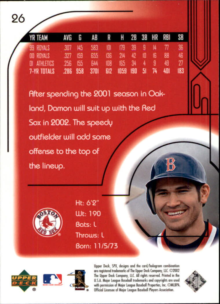 2002 SPx Baseball Card Pick - Picture 49 of 205