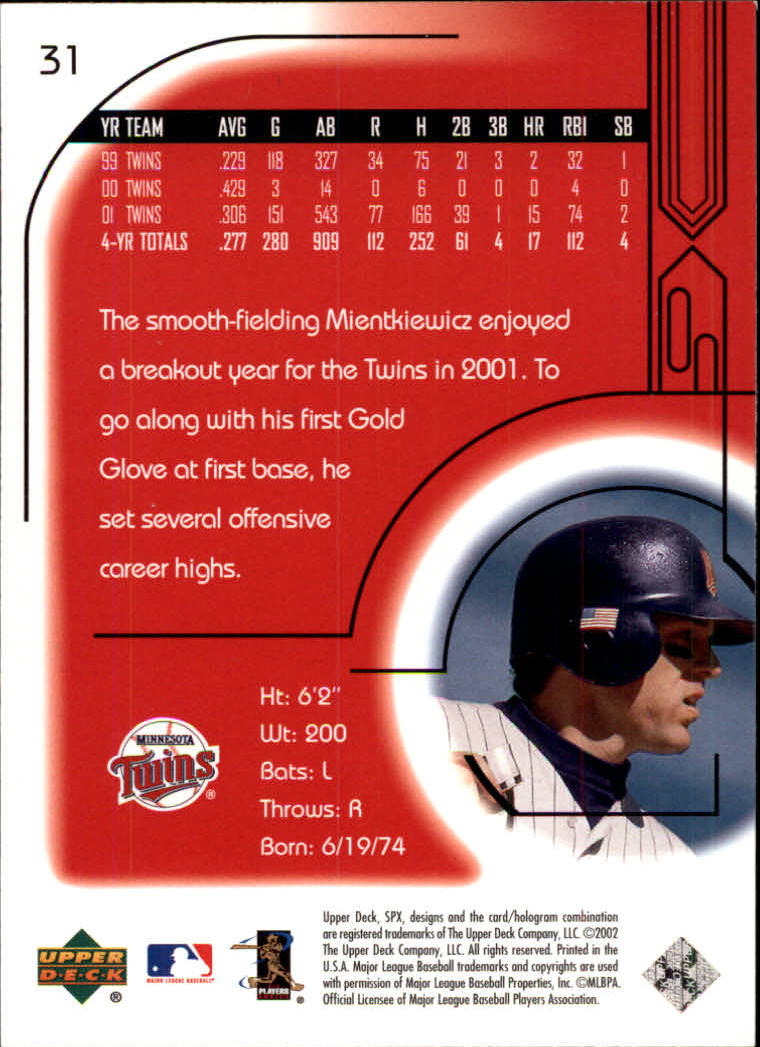 2002 SPx Baseball Card Pick - Picture 57 of 205