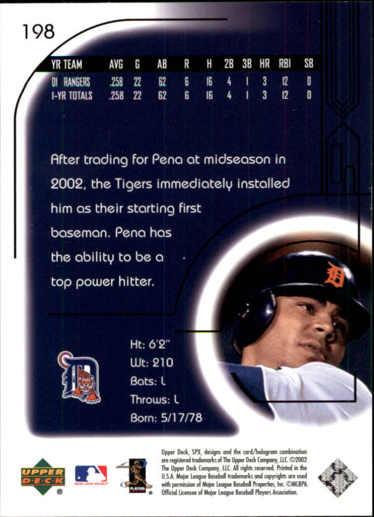 2002 SPx Baseball Card Pick - Picture 187 of 205