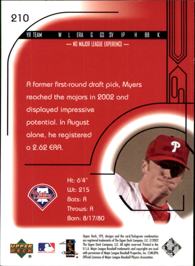 2002 SPx Baseball Card Pick - Picture 195 of 205