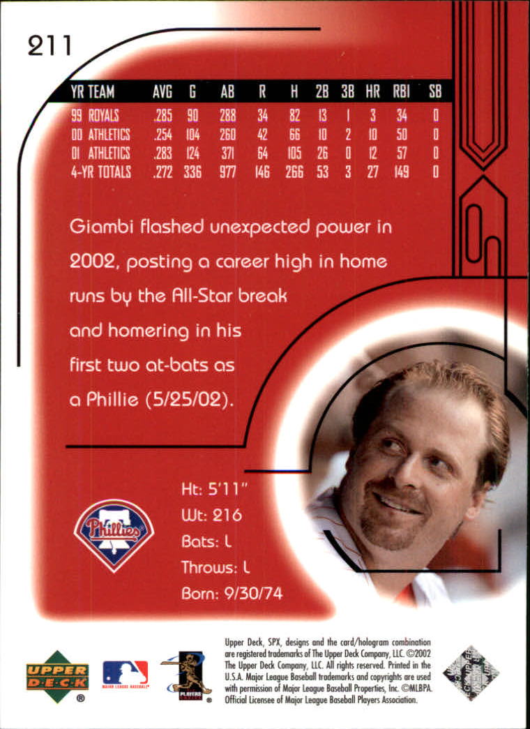 2002 SPx Baseball Card Pick - Picture 197 of 205