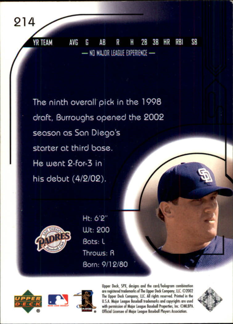 2002 SPx Baseball Card Pick - Picture 199 of 205