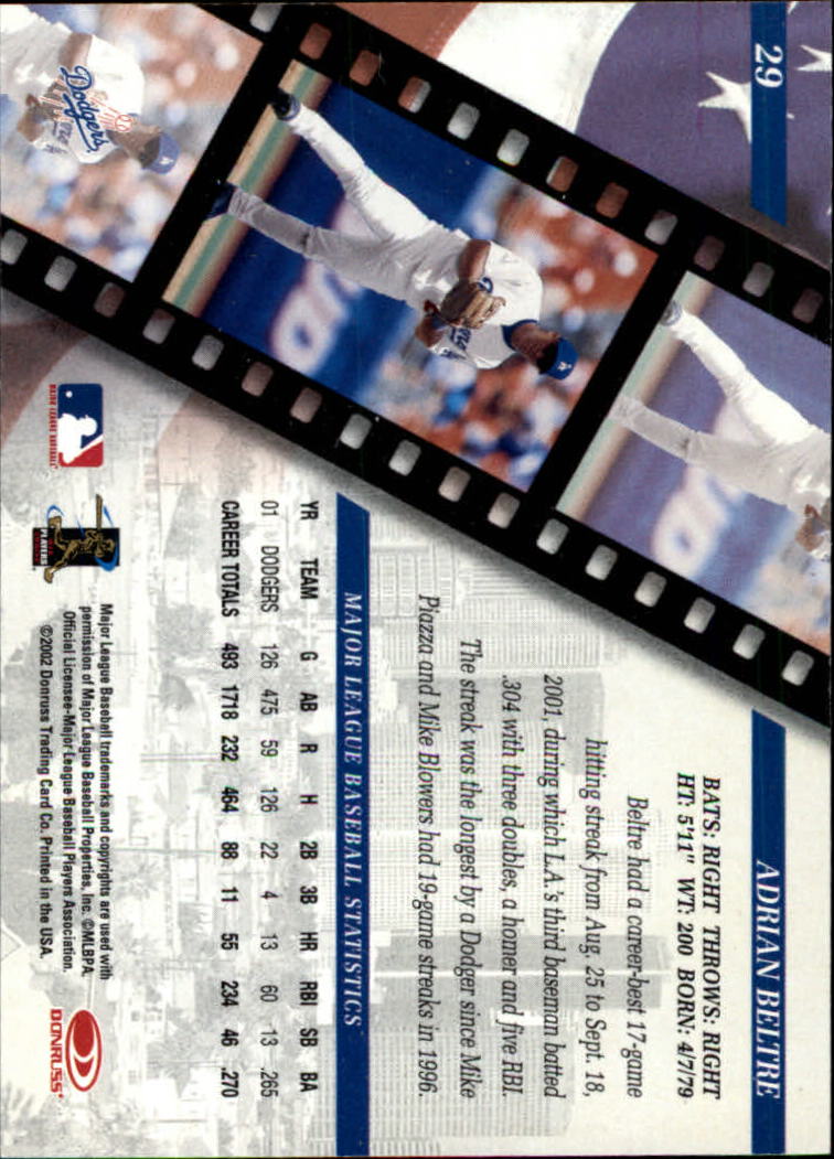 2002 Studio Baseball "Main Set" Cards #1 to #248 - Picture 35 of 231