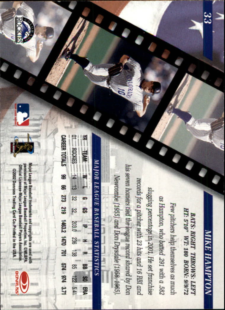 2002 Studio Baseball "Main Set" Cards #1 to #248 - Picture 41 of 231