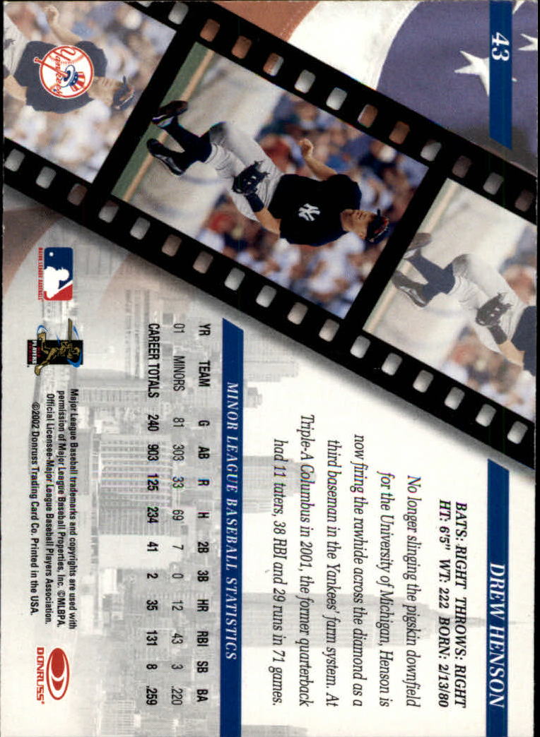 2002 Studio Baseball "Main Set" Cards #1 to #248 - Picture 49 of 231