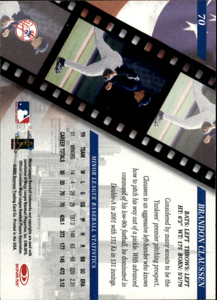 2002 Studio Baseball "Main Set" Cards #1 to #248 - Picture 83 of 231