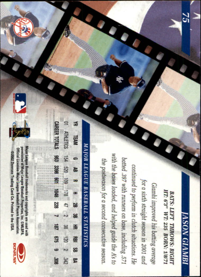 2002 Studio Baseball "Main Set" Cards #1 to #248 - Picture 87 of 231
