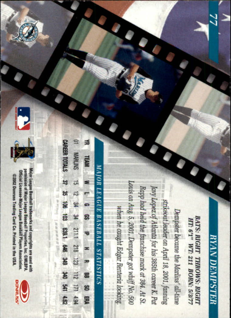 2002 Studio Baseball "Main Set" Cards #1 to #248 - Picture 89 of 231