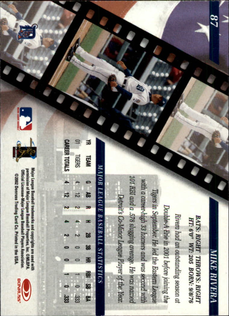 2002 Studio Baseball "Main Set" Cards #1 to #248 - Picture 97 of 231