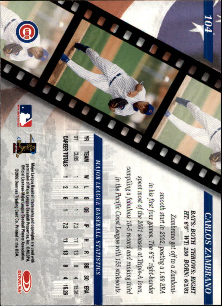 2002 Studio Baseball "Main Set" Cards #1 to #248 - Picture 121 of 231