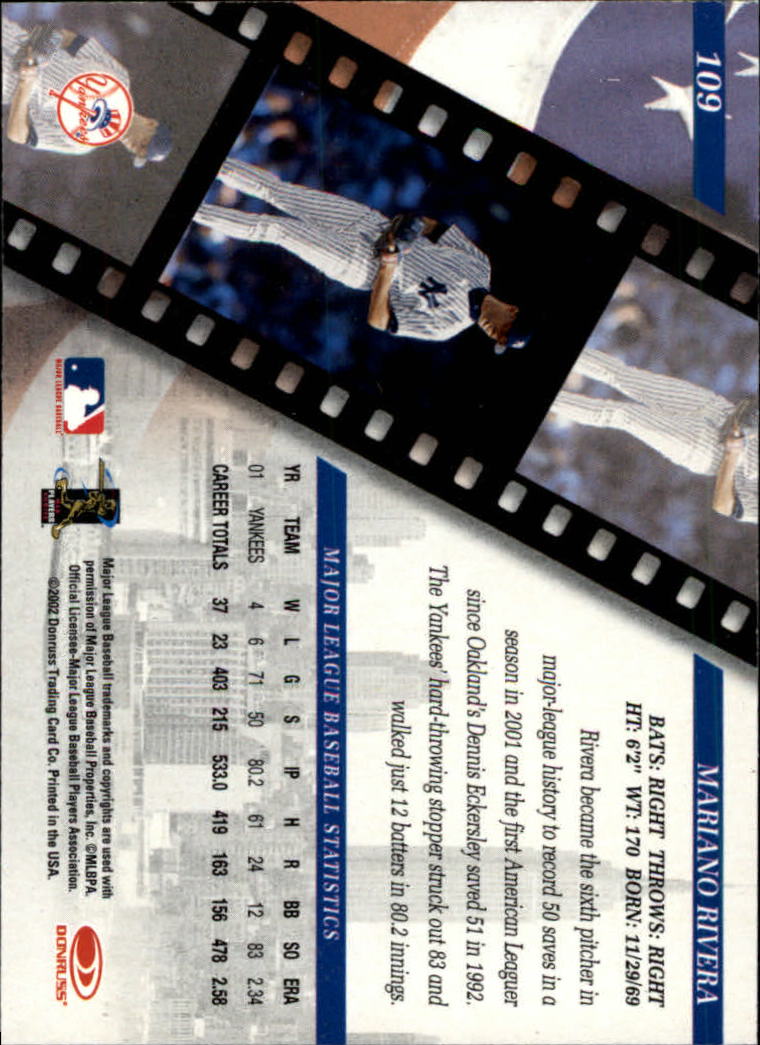 2002 Studio Baseball "Main Set" Cards #1 to #248 - Picture 129 of 231