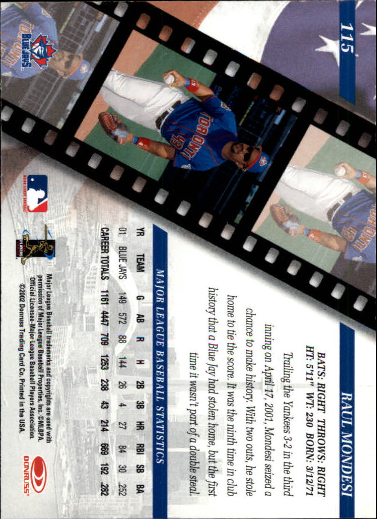 2002 Studio Baseball "Main Set" Cards #1 to #248 - Picture 137 of 231