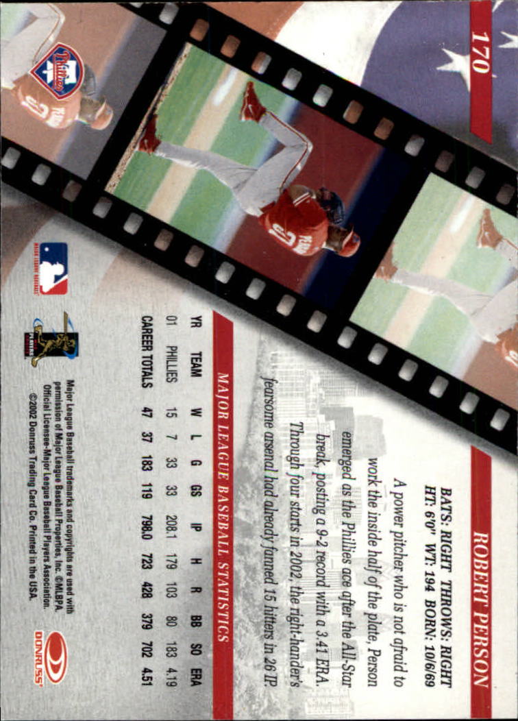 2002 Studio Baseball "Main Set" Cards #1 to #248 - Picture 183 of 231