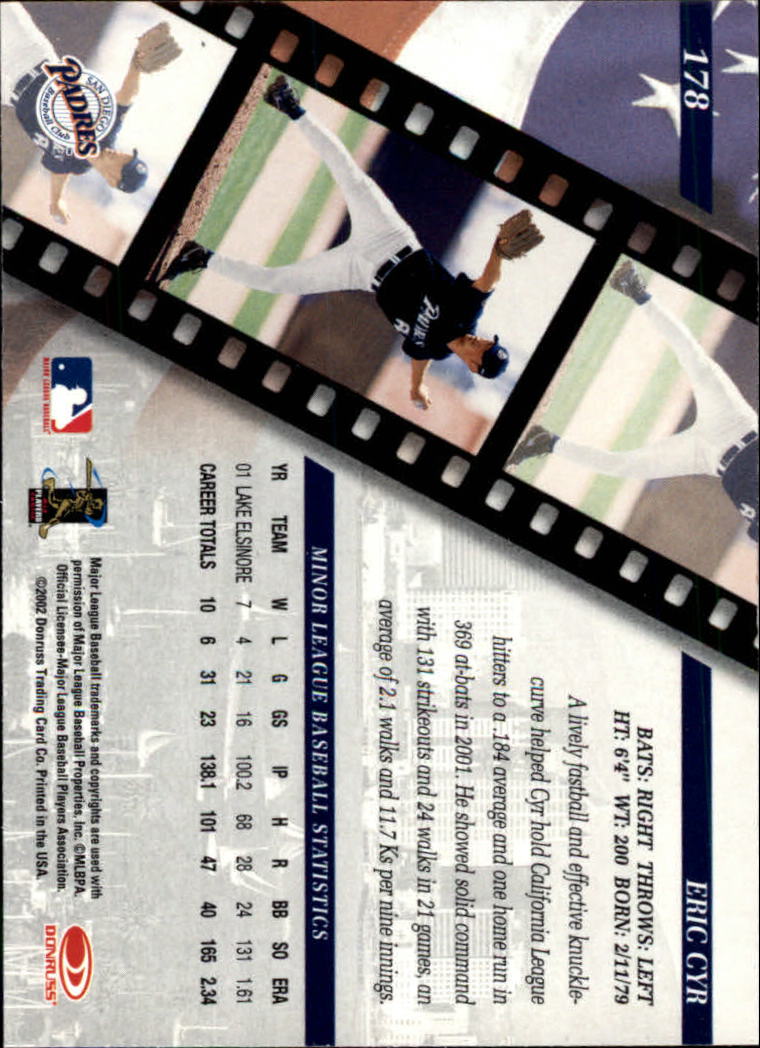 2002 Studio Baseball "Main Set" Cards #1 to #248 - Picture 191 of 231