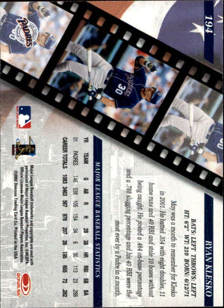 2002 Studio Baseball "Main Set" Cards #1 to #248 - Picture 207 of 231