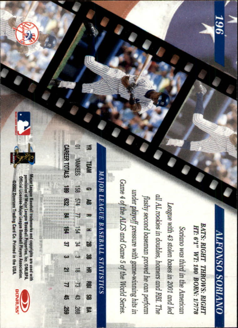 2002 Studio Baseball "Main Set" Cards #1 to #248 - Picture 211 of 231