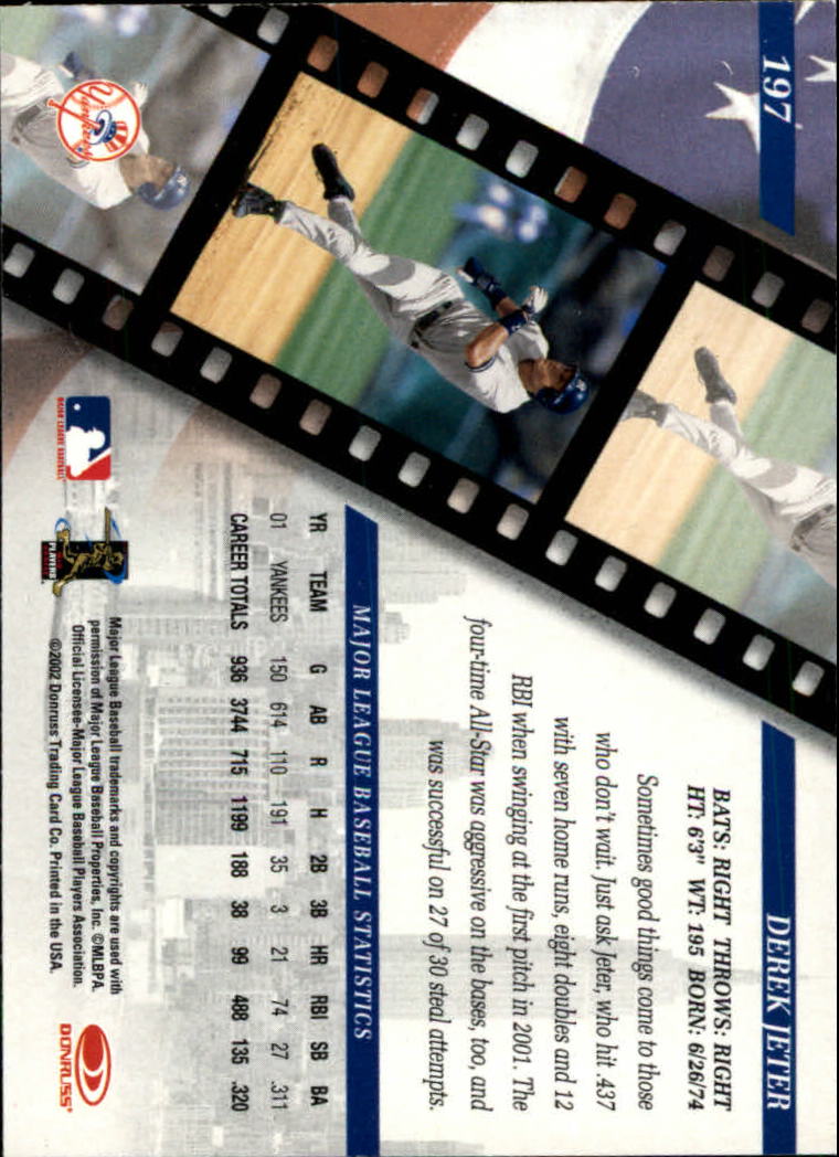 2002 Studio Baseball "Main Set" Cards #1 to #248 - Picture 213 of 231