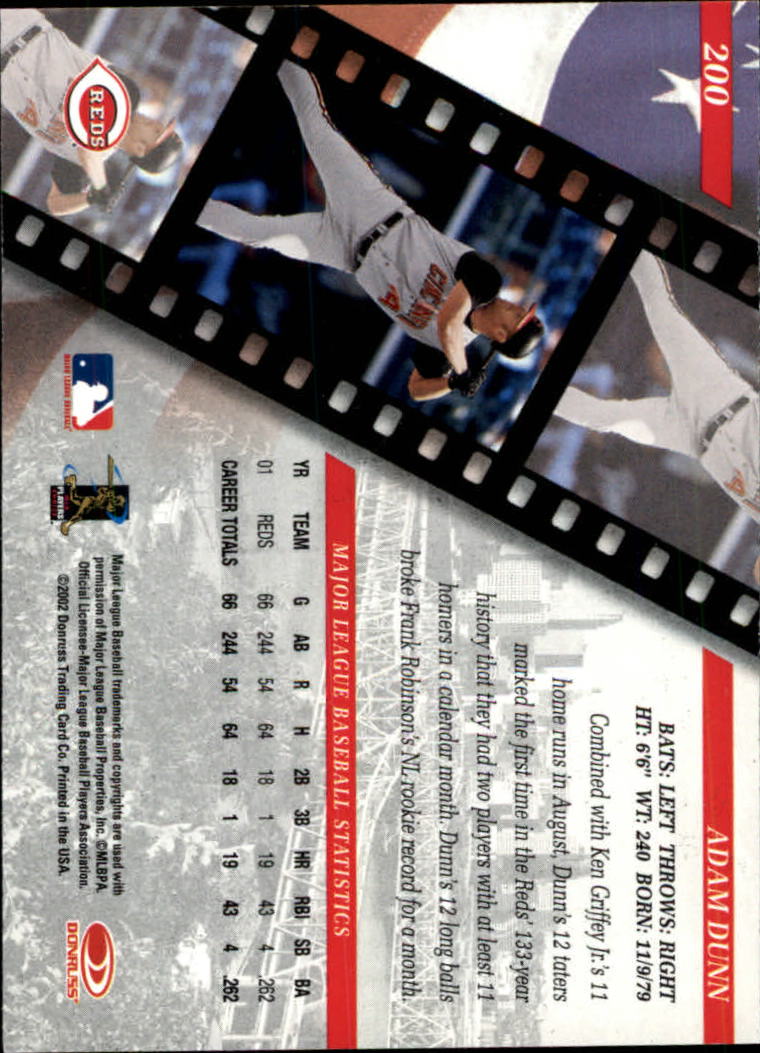 2002 Studio Baseball "Main Set" Cards #1 to #248 - Picture 217 of 231