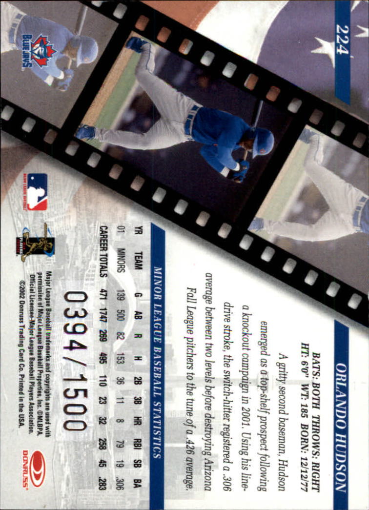 2002 Studio Baseball "Main Set" Cards #1 to #248 - Picture 227 of 231